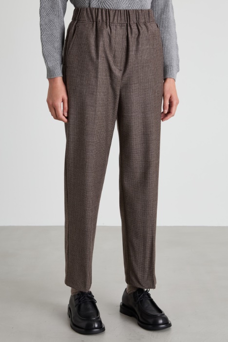 Pantaloni baggy in flanella