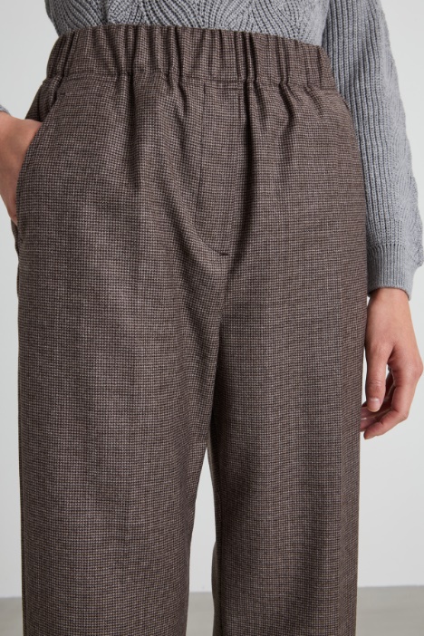 Pantaloni baggy in flanella