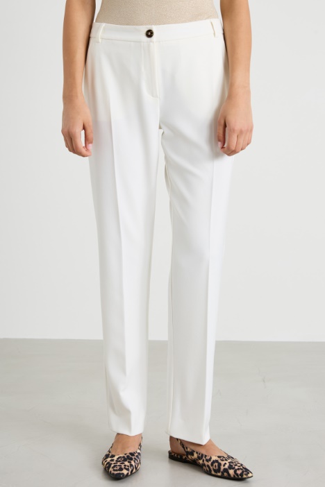 Pantaloni in tessuto diagonale