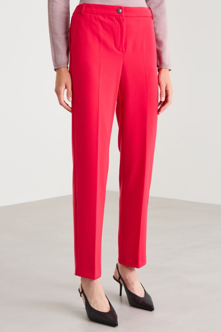 Pantaloni in tessuto diagonale Intrend - 2