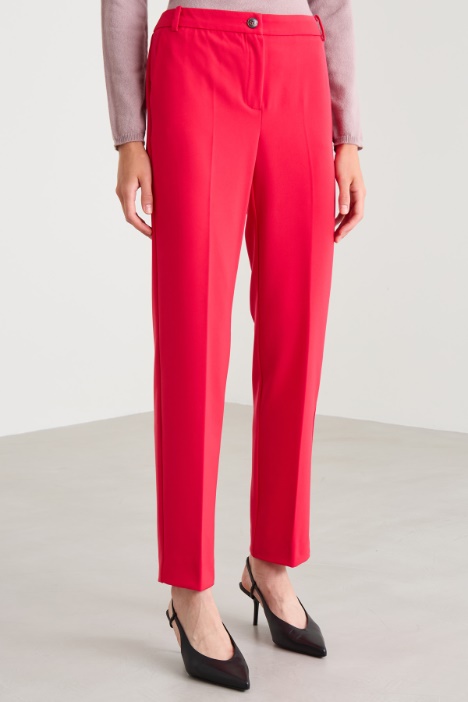 Pantaloni in tessuto diagonale