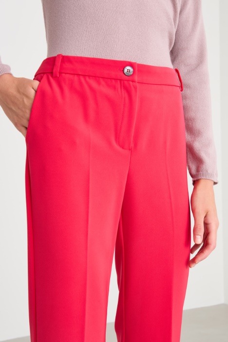 Pantaloni in tessuto diagonale