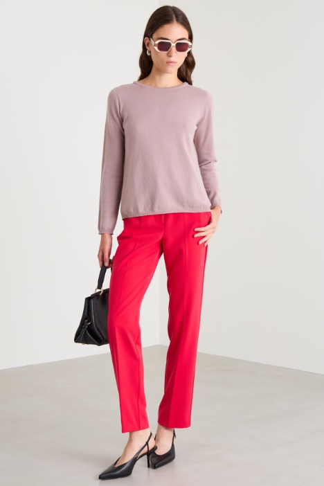 Pantaloni in tessuto diagonale Intrend