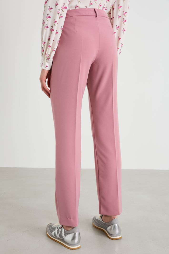 Pantaloni in tessuto diagonale Intrend - 3