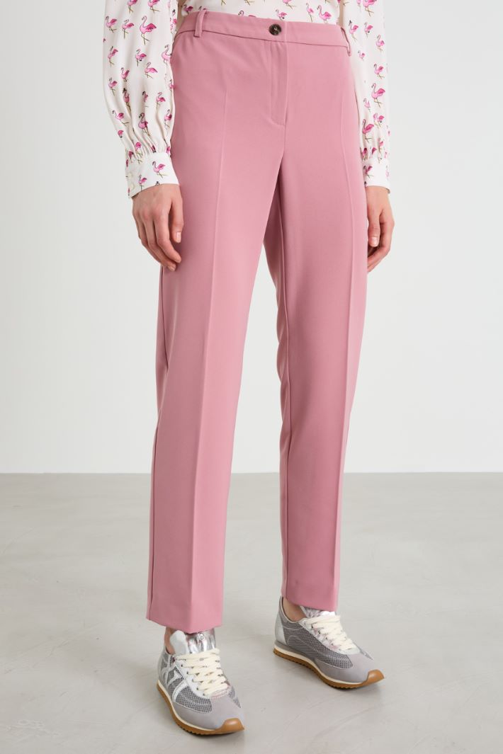 Pantaloni in tessuto diagonale Intrend - 2