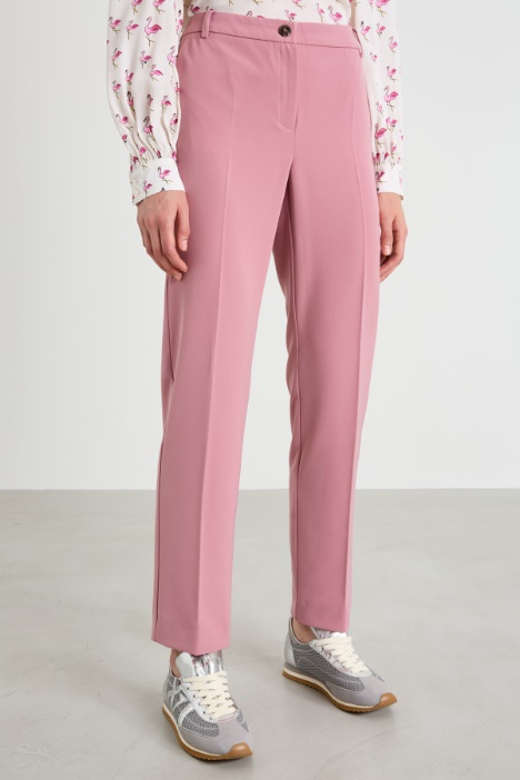 Pantaloni in tessuto diagonale