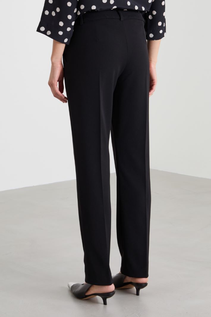 Pantaloni in tessuto diagonale Intrend - 3