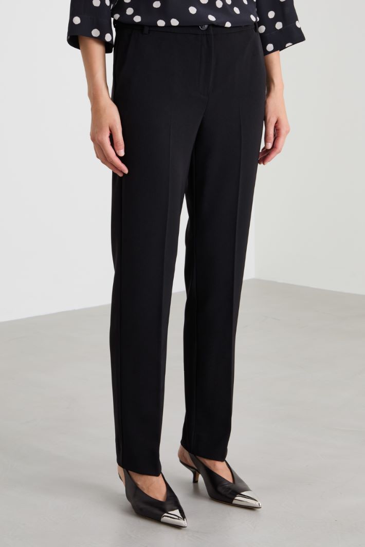Pantaloni in tessuto diagonale Intrend - 2