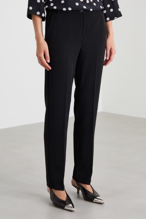 Pantaloni in tessuto diagonale