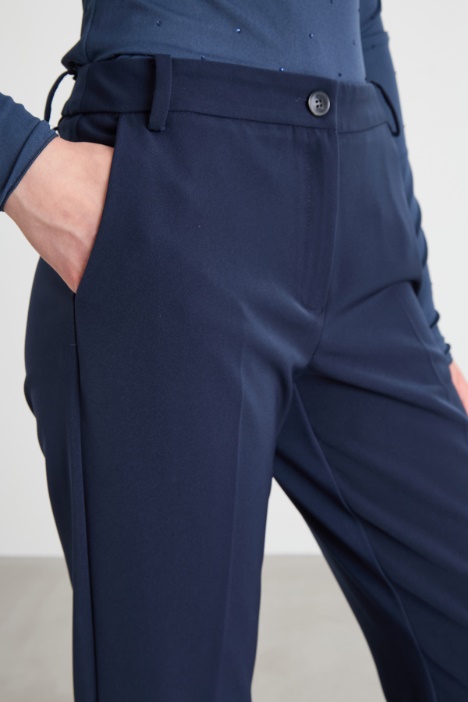 Pantaloni in tessuto diagonale