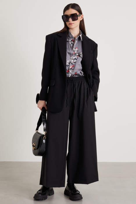 Wide-fit wool trousers Intrend