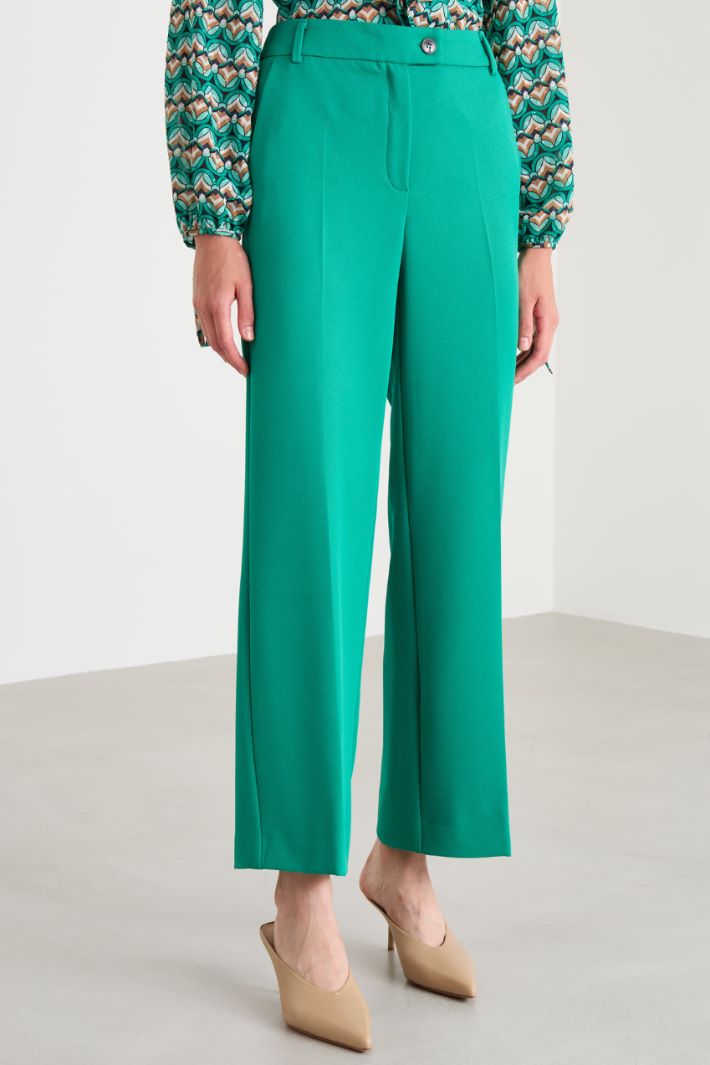 Pantaloni in tessuto diagonale Intrend - 2
