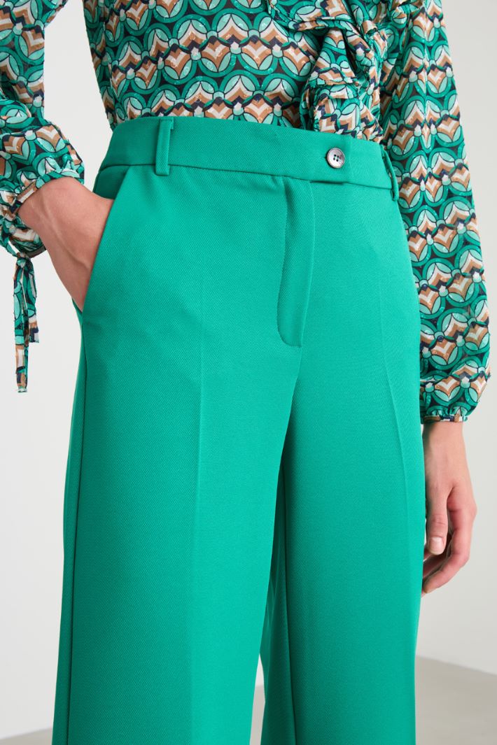 Pantaloni in tessuto diagonale Intrend - 4