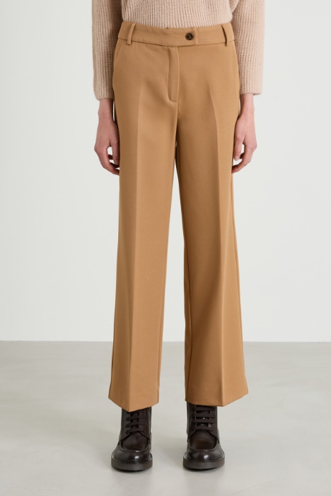 Pantaloni in tessuto diagonale