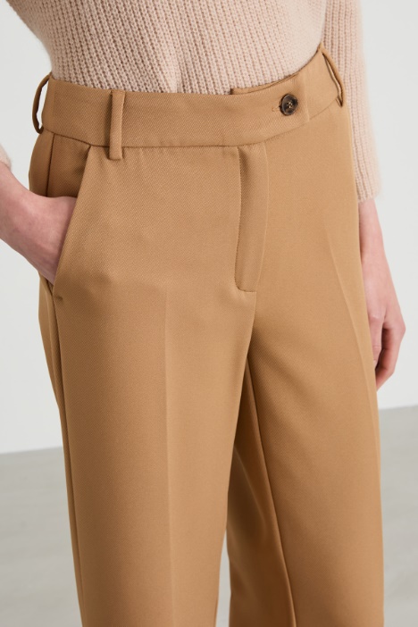 Pantaloni in tessuto diagonale