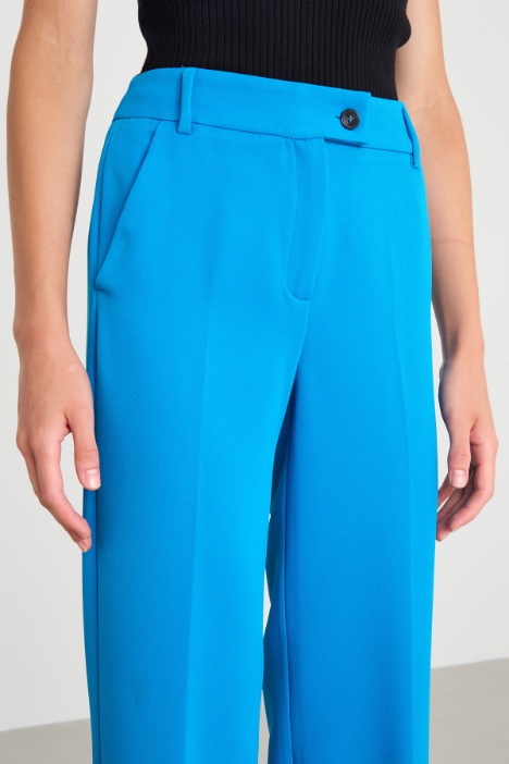 Pantaloni in tessuto diagonale