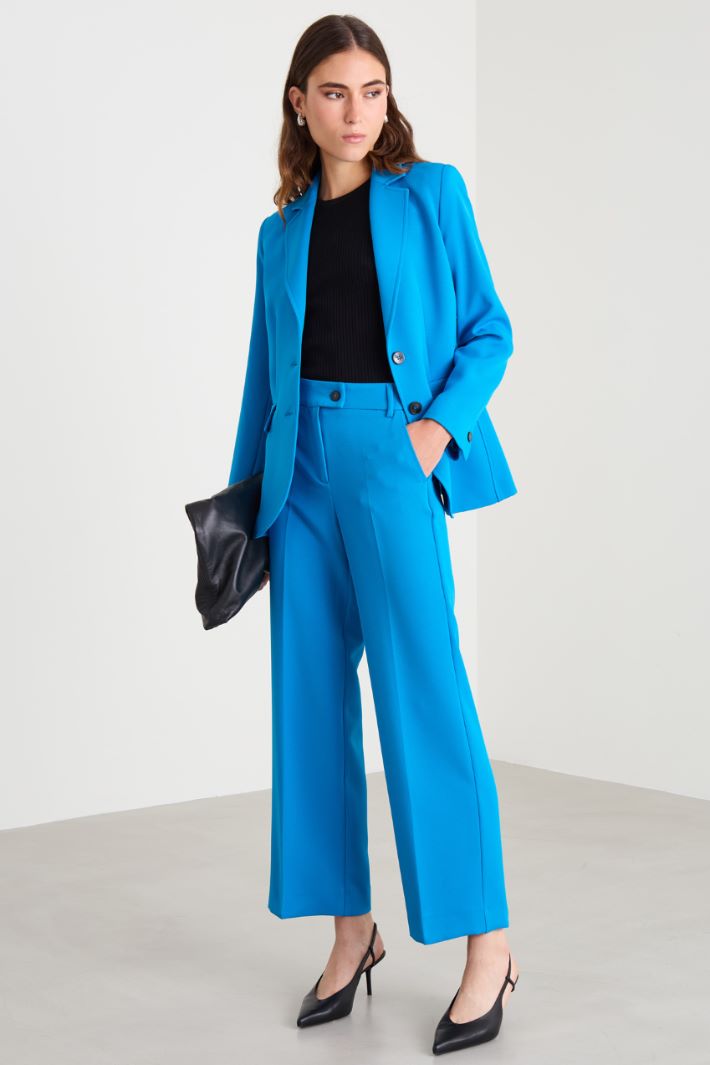 Pantaloni in tessuto diagonale Intrend