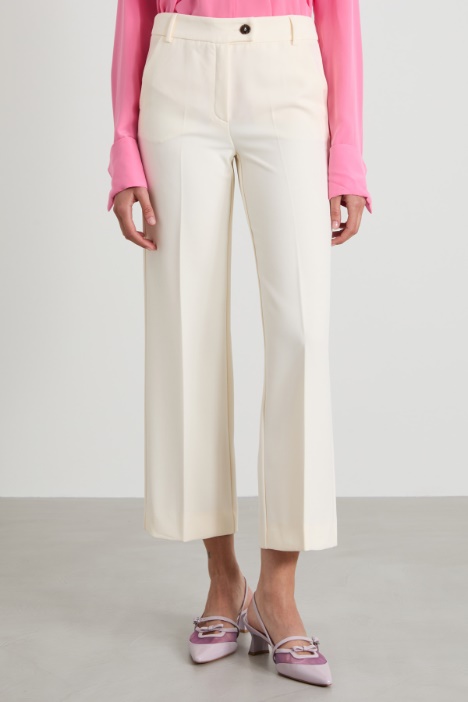 Pantaloni in tessuto diagonale