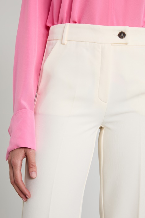 Pantaloni in tessuto diagonale