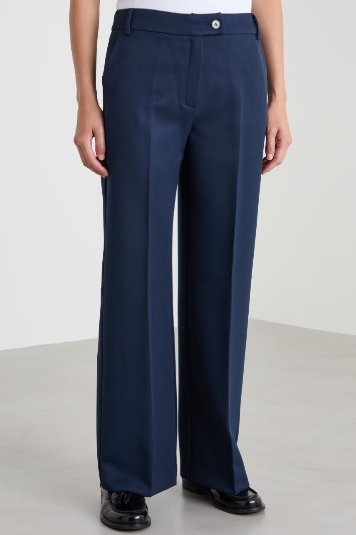 Pantaloni in tessuto diagonale Intrend - 2