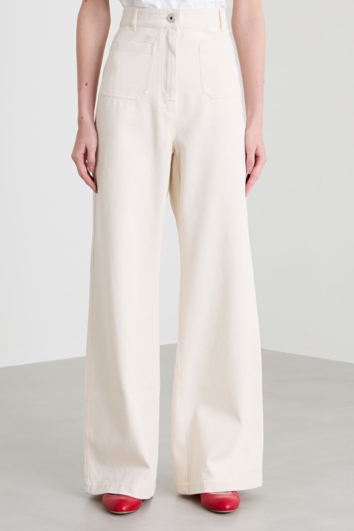 Pantalone in bull di cotone Intrend - 2