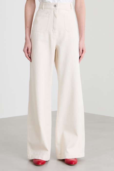 Pantalone in bull di cotone