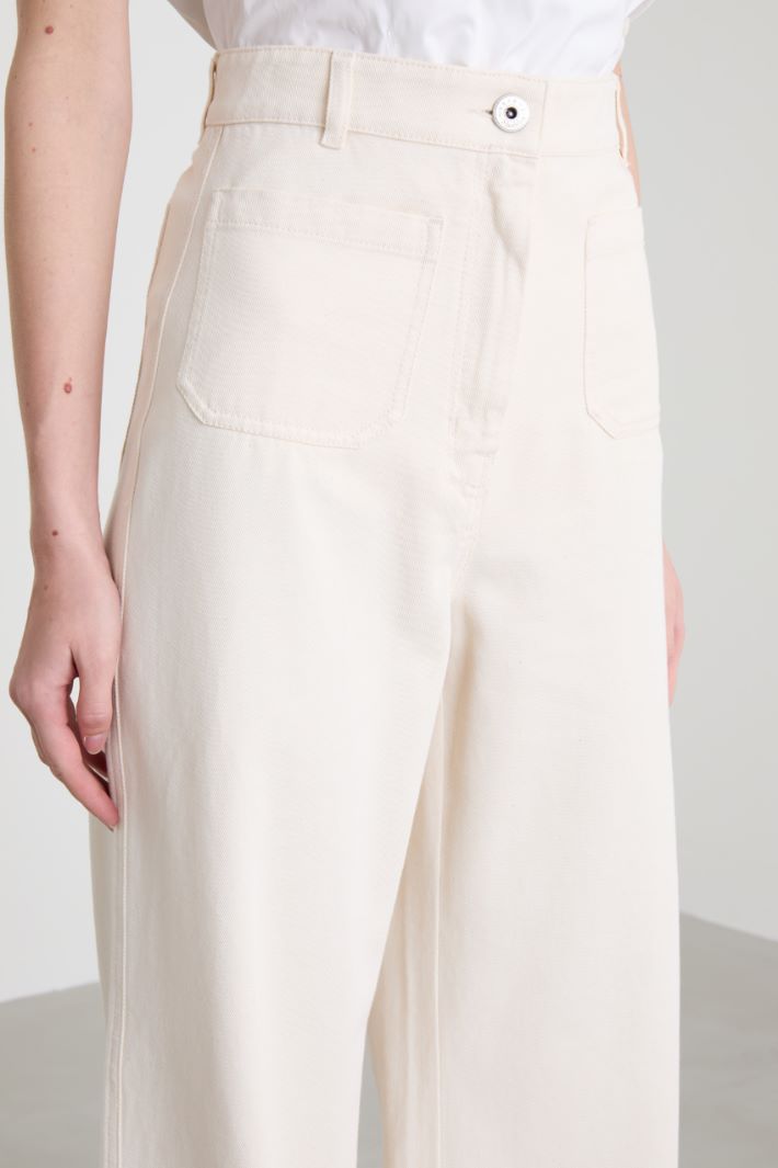 Pantalone in bull di cotone Intrend - 4
