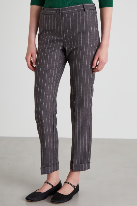 Pantaloni con risvolto