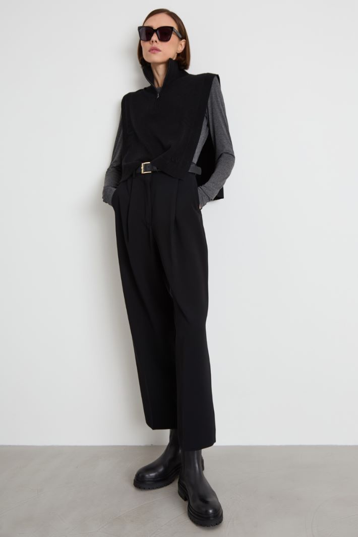 Pantaloni baggy in cady