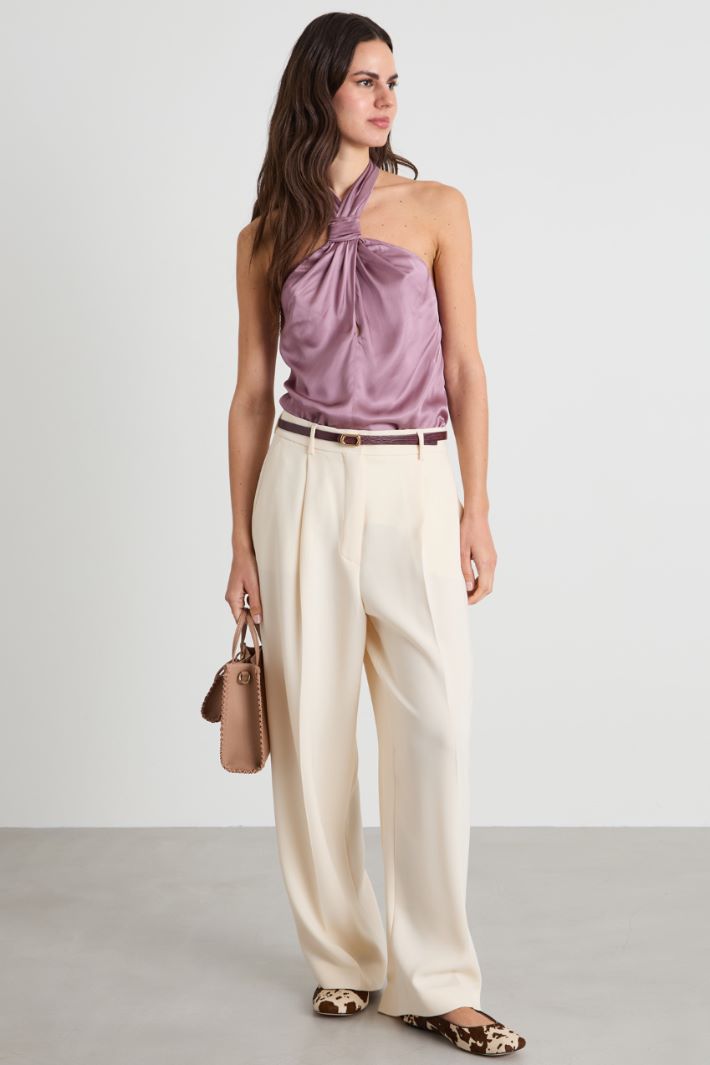 Pantaloni baggy in cady
