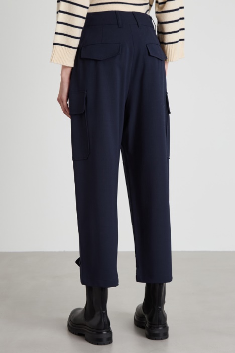 Pantaloni baggy in lana