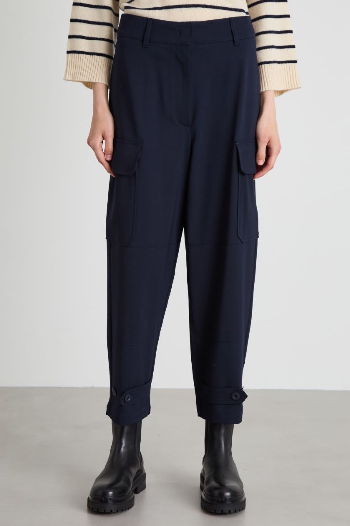 Pantaloni baggy in lana