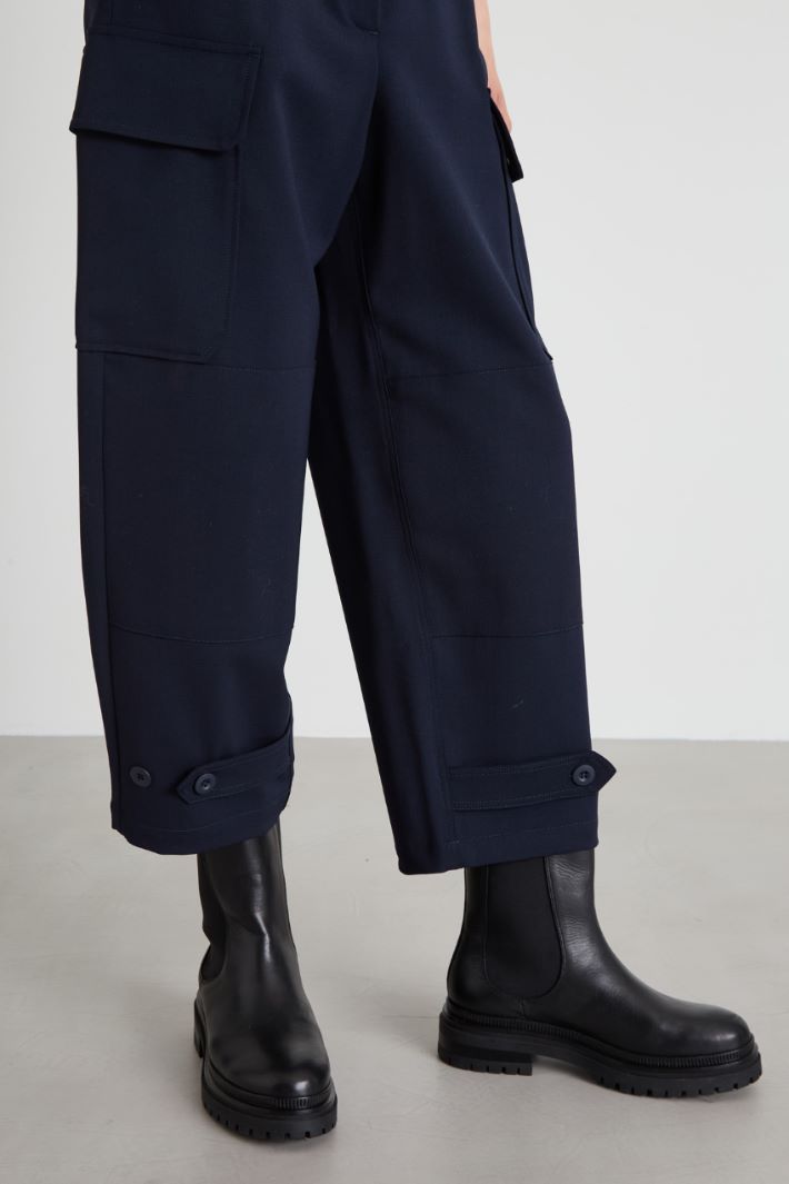 Pantaloni baggy in lana