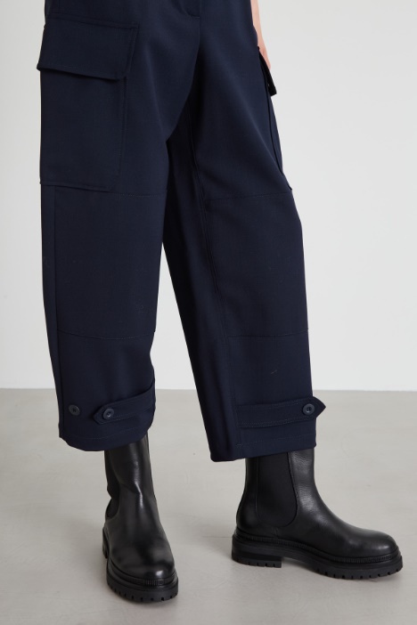 Pantaloni baggy in lana