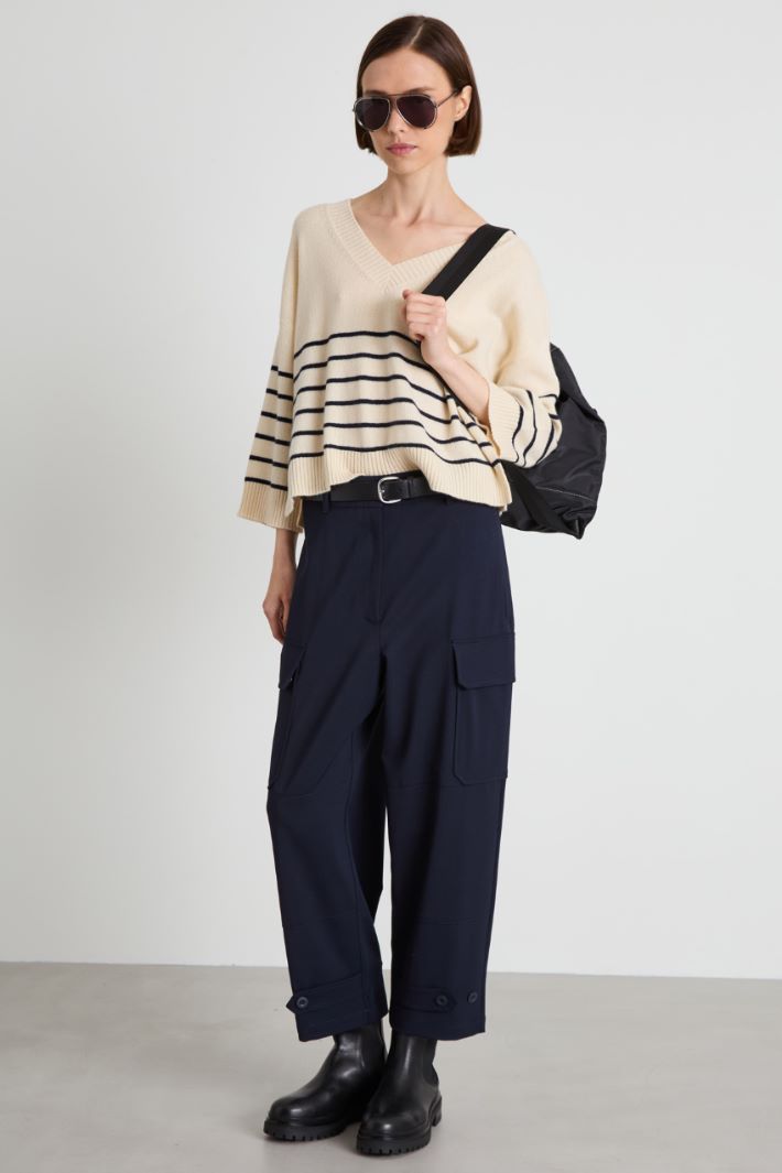 Pantaloni baggy in lana