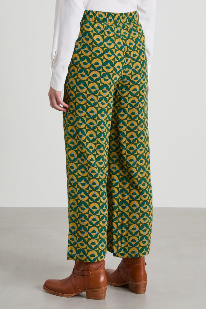 Printed silk trousers Intrend - 3