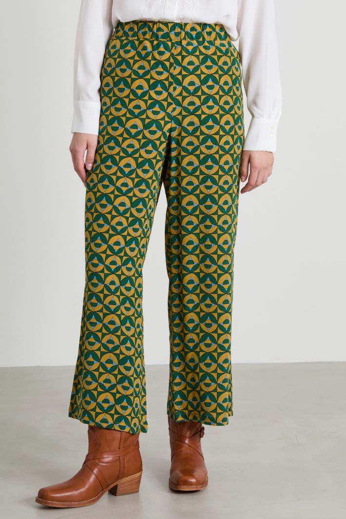 Printed silk trousers Intrend - 2