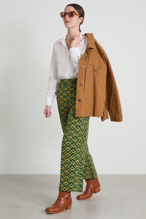 Printed silk trousers Intrend