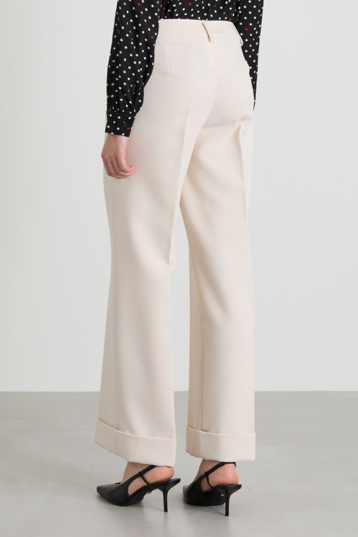 Straight-leg trousers with cuffs Intrend - 3