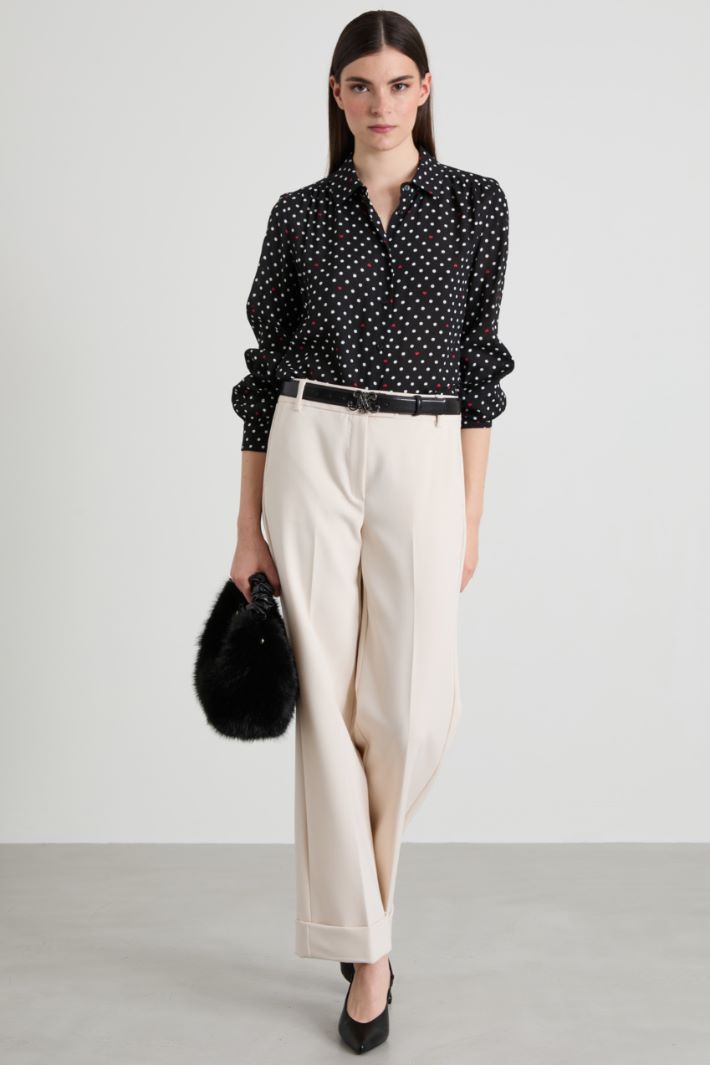 Straight-leg trousers with cuffs Intrend