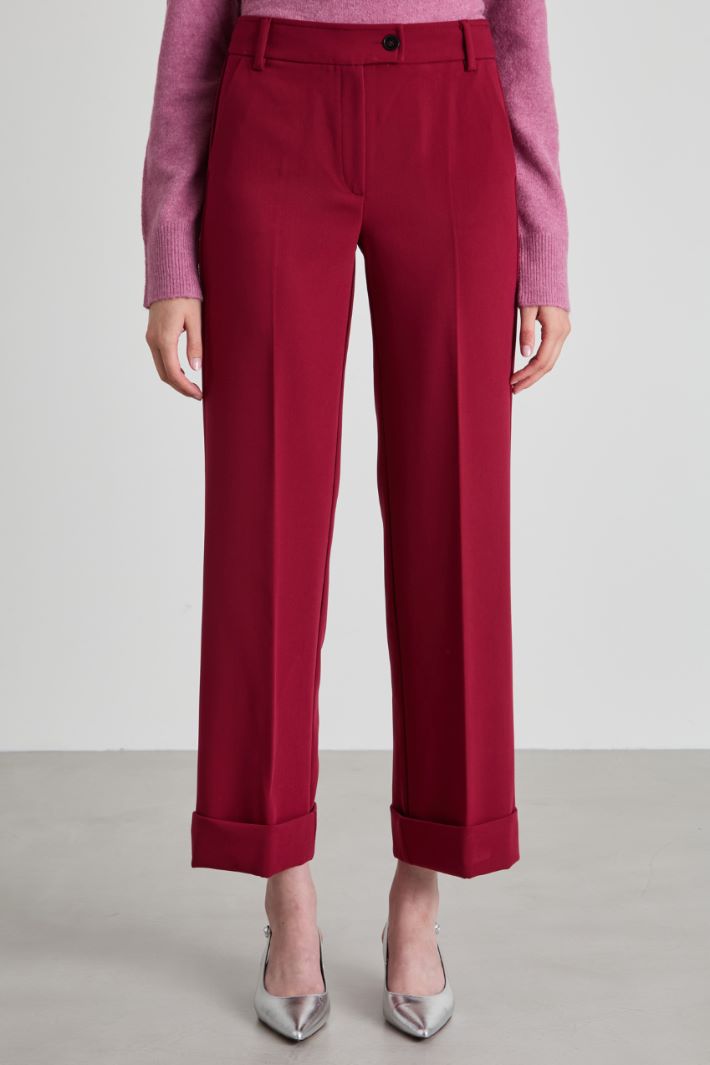 Straight-leg trousers with cuffs Intrend - 2