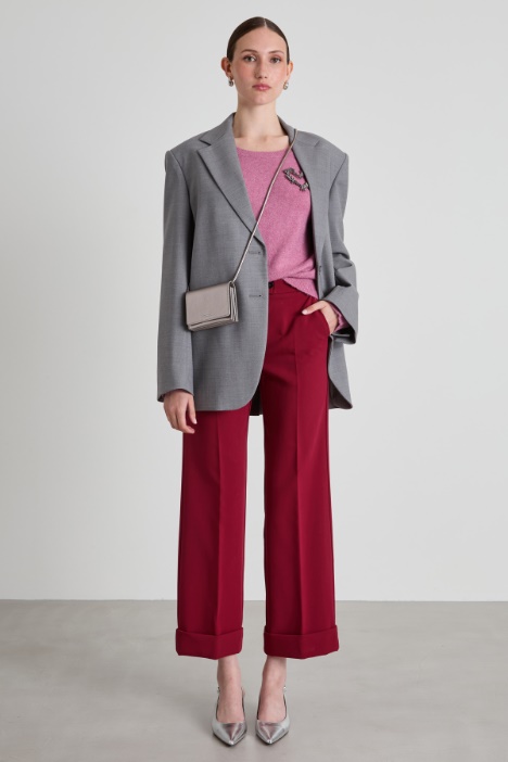 Straight-leg trousers with cuffs Intrend