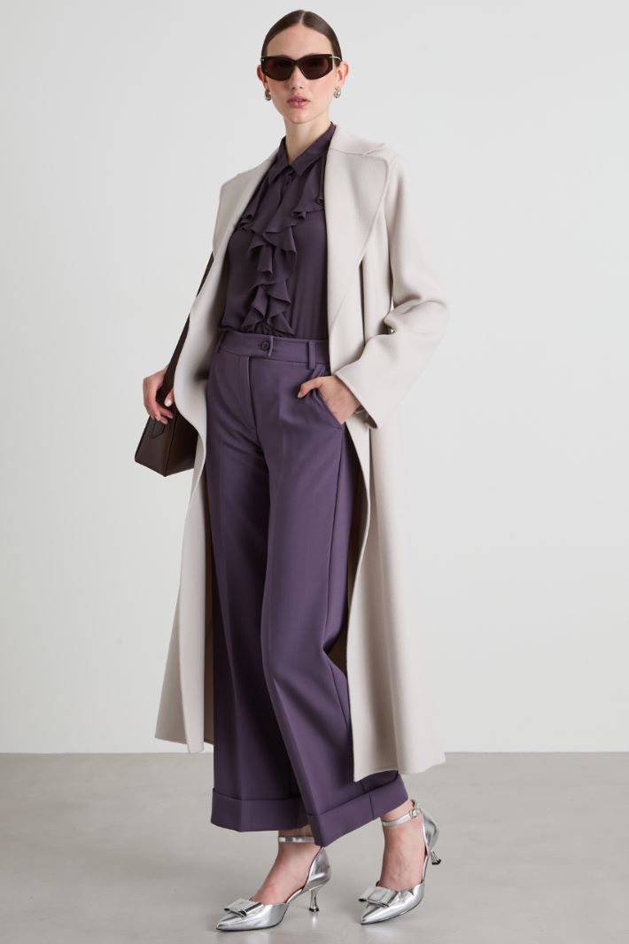 Straight-leg trousers with cuffs Intrend