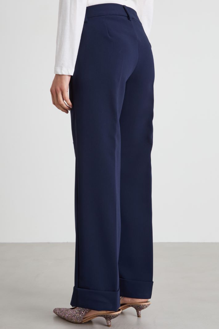Straight-leg trousers with cuffs Intrend - 3