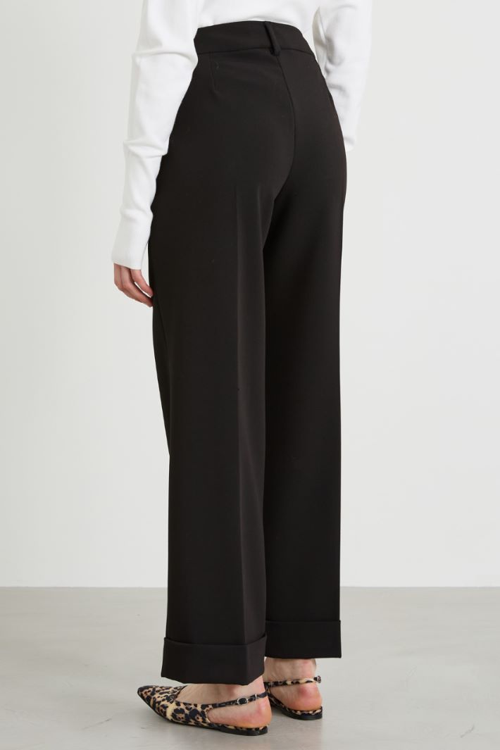 Straight-leg trousers with cuffs Intrend - 3