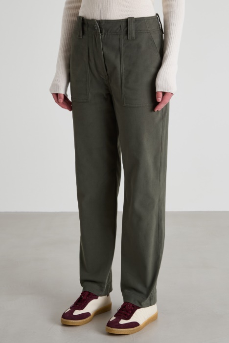 Pantalone in drill di cotone