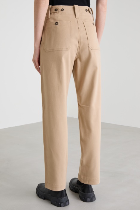 Pantalone in drill di cotone