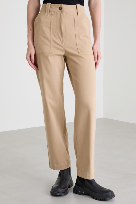 Pantalone in drill di cotone