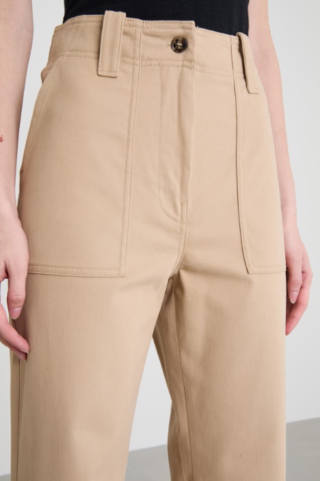Pantalone in drill di cotone