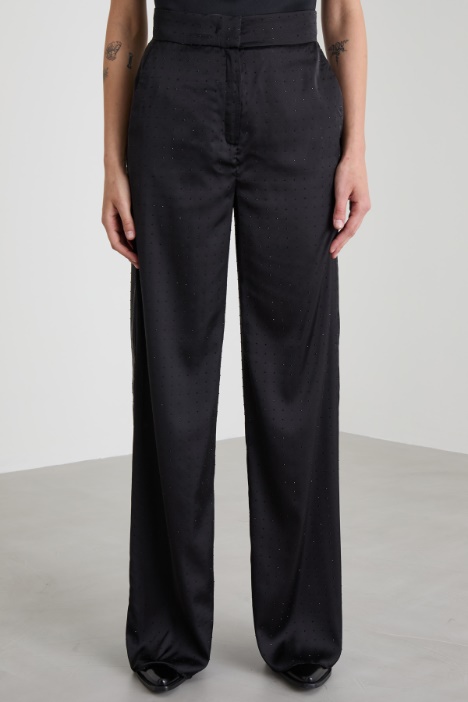 Pantaloni con strass